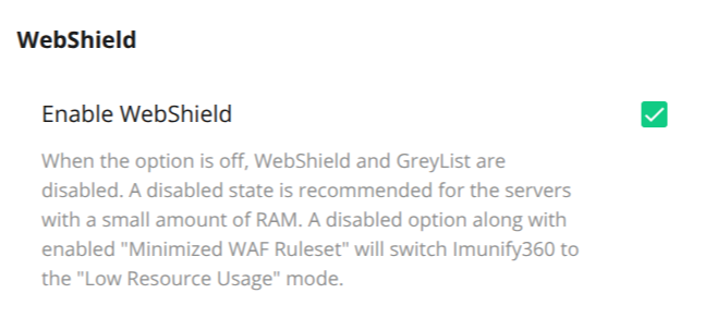 webshield imunify360