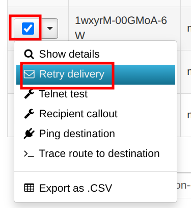 retry delivery