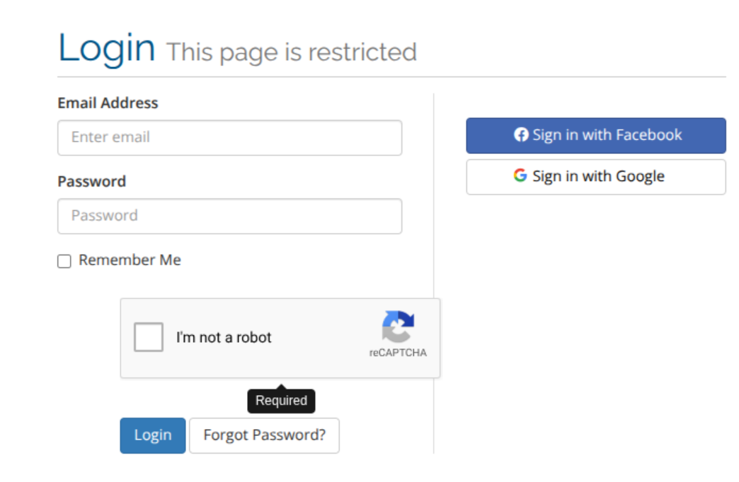 halaman login NATA