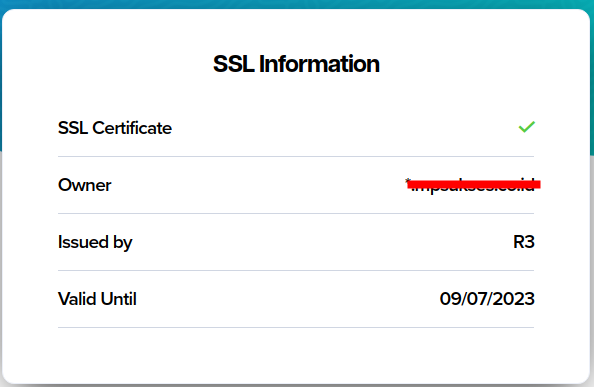 SenderScore SSL