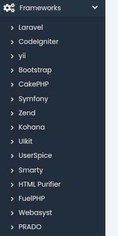 list php framework