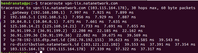 traceroute