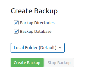 create backup